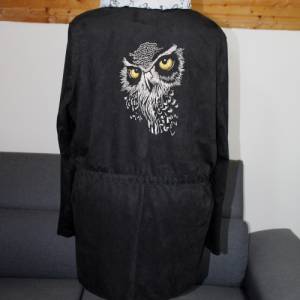 Maschinen Stickdatei - Eule Gesicht Lichteffekt 12-14x18cm Bild 8