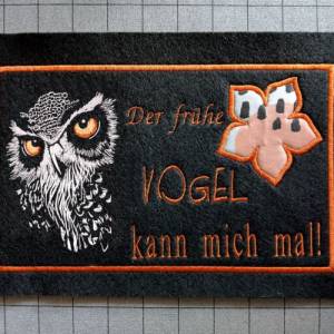 Maschinen Stickdatei - Eule Gesicht Lichteffekt 12-14x18cm Bild 9