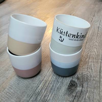 Becher  * Küstenkind und stolz drauf *  Steingut * 20 cl