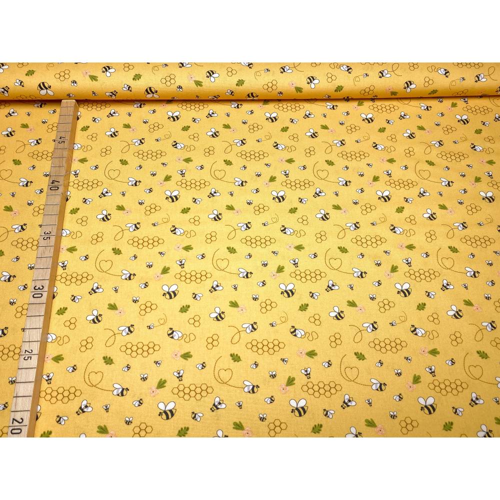 Stoff Bienen gelb 12,00 EUR/m 100% Baumwolle Patchwork