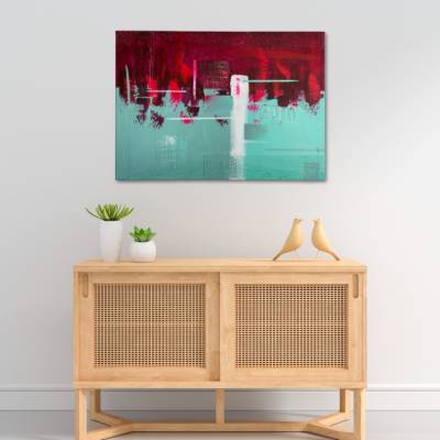 Schönes Gemäde für ein fröhliches Zuhause. Das Leinwandbild ist 70cm x 50cm groß. Abstraktes