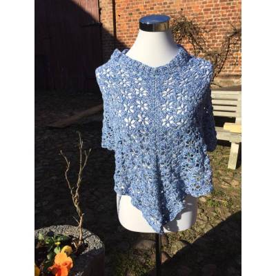 Häkelponcho Flower Star