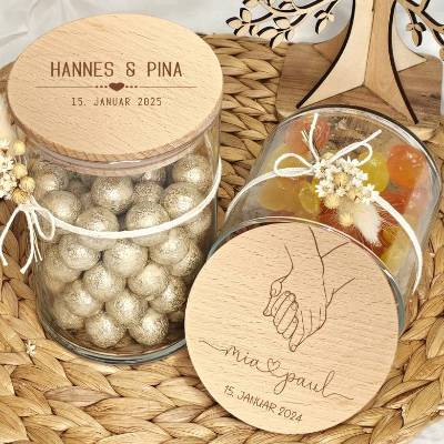 Geschenkidee Zum Valentinstag: Geschenk zum Valentinstag personalisiert Naschglas Valentinstagsgeschenk Süßigkeiten Glas Vorratsglas graviert