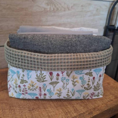 Utensilo Stoffkörbchen innen Waffelpique, Dekoration, Aufbewahrung, Organizer,