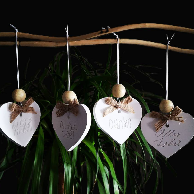 Deko-Herzen, Skandi Deko, Auswahl