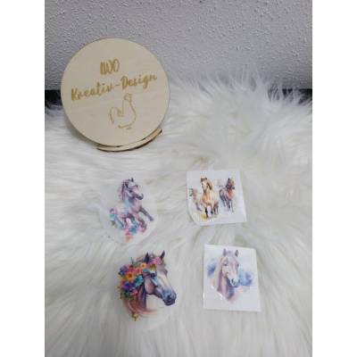 Rub on Sticker + Bügelbild DTF im Überraschungs-Sparpack Pferd