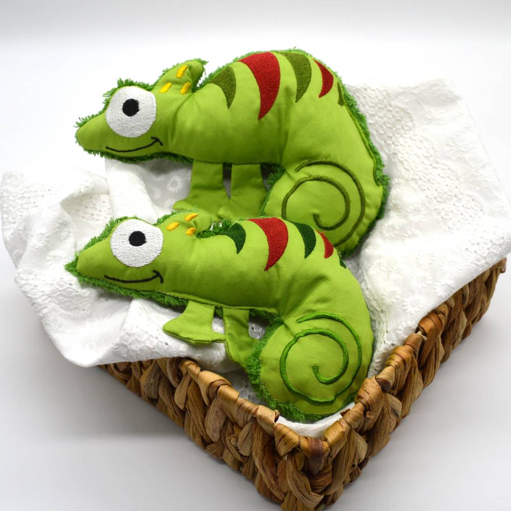 Stickdatei Chamäleon ITH Kuscheltier Bild 1