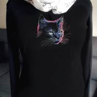 Maschinen Stickdatei - Katze KI Konturen Lichteffekt 12-14*18cm Bild 10