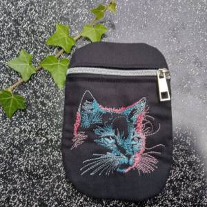 Maschinen Stickdatei - Katze KI Konturen Lichteffekt 12-14*18cm Bild 6