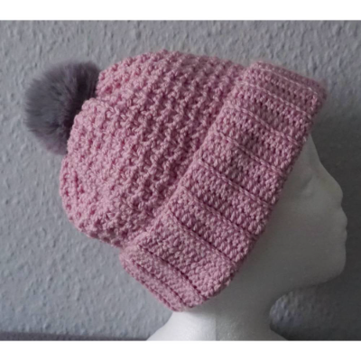 ♡ Mütze, Wintermütze, Damen, Kindermütze, Mädchen, Kopfumfang bis 55cm ♡ amigoll9 ♡ gehäkelt ♡ Handarbeit ♡ 