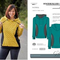 Hoodie/Kleid Sandy – PDF-Schnittmuster Gr. 32-54 | Kapuze oder Rundhals | Bequem & Sportlich inkl. Ebenen und Beamerdate Bild 1