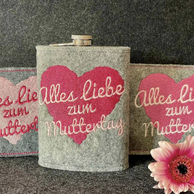 Stickdatei - Muttertag - Herz - 3 Größen