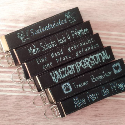 Stickdatei (6x) Schlüsselanhänger [Set 8] 12-14x18cm