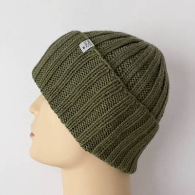 Versandfertig! Fischermütze SIMON für Herren OLIV  handgestrickt aus Wolle von zimtblüte VERSANDFERTIG!