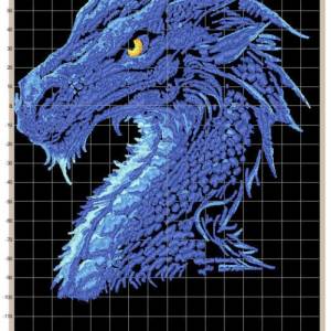 Maschinen Stickdatei - Drache Color Lichteffekt 12-14*18cm Bild 2