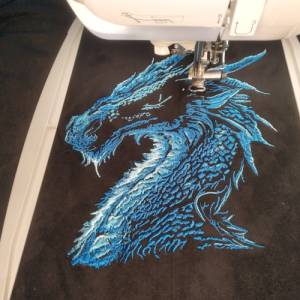 Maschinen Stickdatei - Drache Color Lichteffekt 12-14*18cm Bild 3