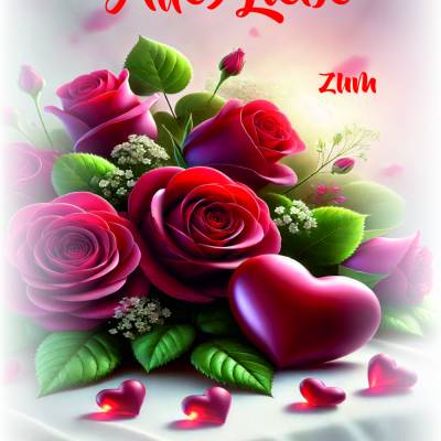 Valentinstag, Glückwünsche, Grußkarte zum Downloaden und Versenden