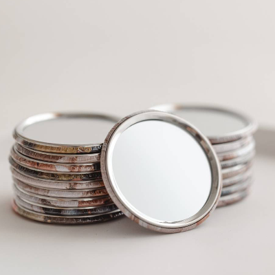 Taschenspiegel / Handspiegel / Spiegelbutton / personalisierte Geschenke / Geburt / Geburtstag / Hochzeit