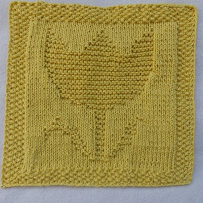 Strickanleitung für ein Spültuch Tulpe