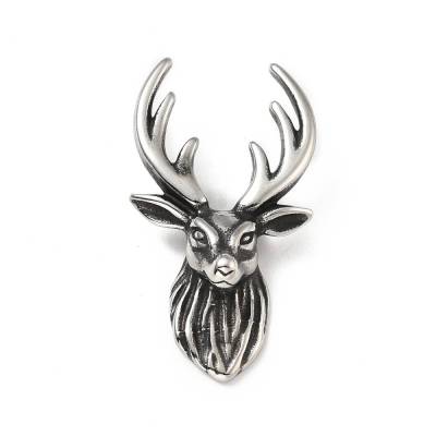 massiver Anhänger,  Edelstahlanhänger, Hirsch