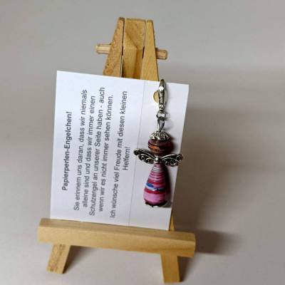 Papierperlenengelchen aus Katalogpapier | Schutzengel | Taschenbaumler | Glücksbringer