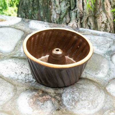 kleine antike kuchenform, steingut, vintage, wohndeko, sammlerstück, rarität, geschenk geburtstag