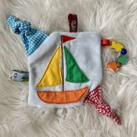 Stickdatei Doodle Fahrzeuge Set – Feuerwehr, Traktor, Eisenbahn, Boot Applikation für Schnullertuch & Knistertuch Bild 2