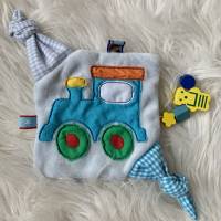 Stickdatei Doodle Fahrzeuge Set – Feuerwehr, Traktor, Eisenbahn, Boot Applikation für Schnullertuch & Knistertuch Bild 4