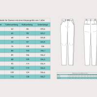 Schnittmuster Damen Chino Hose Größe 32 - 54 fester Bund, Gürtelschlaufen, regular Fit, 5-Pocket Bild 2