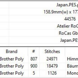 Maschinen Stickdatei - Japan Landschaft 12-14*18cm Bild 3