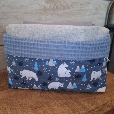 Utensilo Stoffkörbchen innen Waffelpique, Dekoration, Aufbewahrung, Organizer,