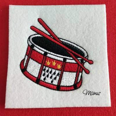 *  Einzigartige, Kölle kleine Trommel  *  Stickdatei 10 x 10 - für Karneval, Fasching, Fasnet
