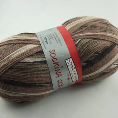 4-fach Sockenwolle Fleißiges Sockina Colori in Brauntönen von Schoeller u. Stahl
