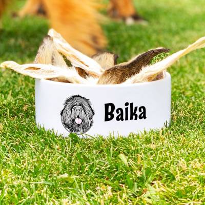 Keramik Futternapf NEUFUNDLÄNDER, Hundenapf mit Name