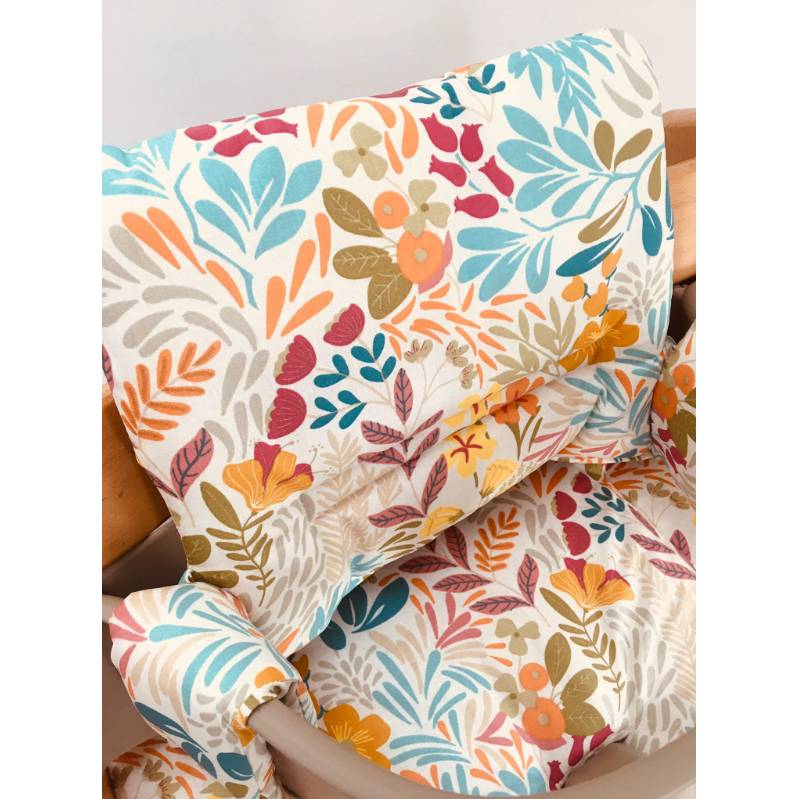 2 Stück Hochstuhl-Sitzkissen & Fußabdeckungen Set - Sicherheits-Gleiter Für Tripp Trapp & ähnliche Stühle