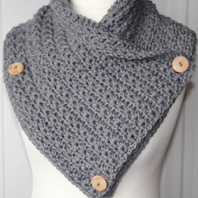 Häkelanleitung Schalkragen im Sternchenmuster für viele Wollarten