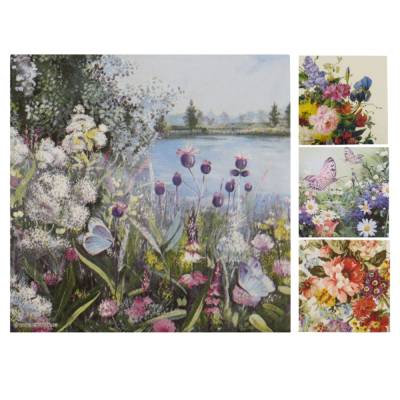 Serviettenset für Serviettentechnik Blumen und Natur