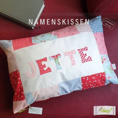 ✂ Namenskissen, Kinderkissen, Kissen mit Namen, Kissen mit großen Buchstaben