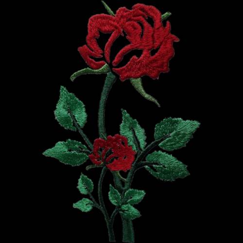 Maschinen Stickdatei - Rose 15-16x26cm, 20x17cm