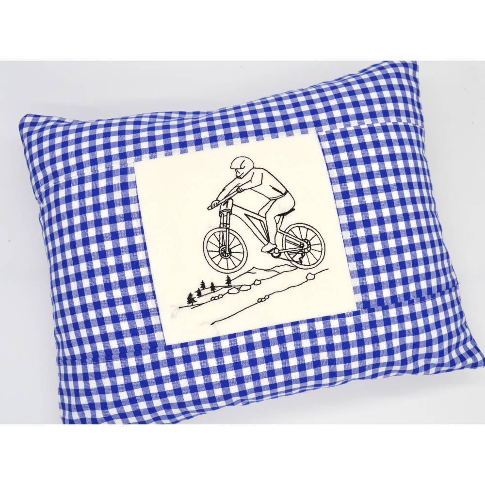 Stickdatei Mountainbiker Fahrrad Bild 1