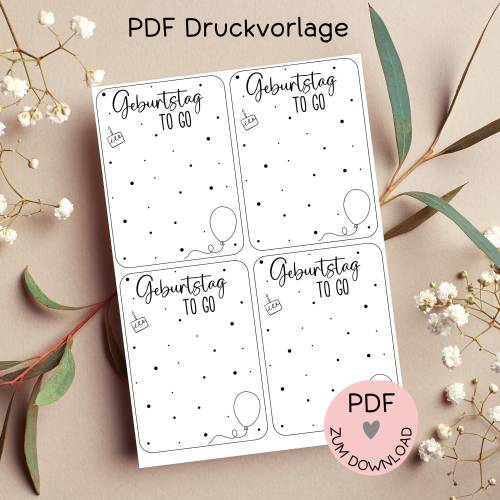 Digitale Datei, PDF-Druckvorlage Karten 