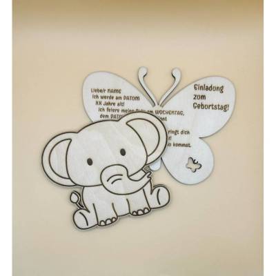 Motiveinladungskarte für den Kindergeburtstag