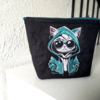 Maschinen Stickdatei - Katze cool Color Lichteffekt 12-14*18cm Bild 10