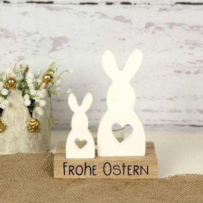 Oster Kerzenhalter mit Hasen | moderner Teelichthalter | rustikale Osterdeko | Geschenkidee