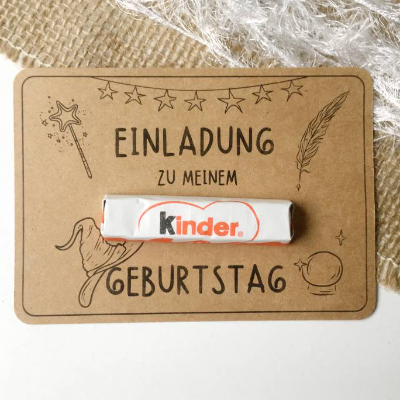 Einladung Kindergeburtstag Zauberer Magie Zauberschule - Druckvorlage A4 PDF - mit Rückseite - Digitale Datei