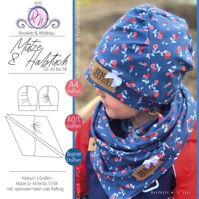 Ebook Mütze Gr. 43/44 bis 57/58  und Halstuch (3 Größen) 