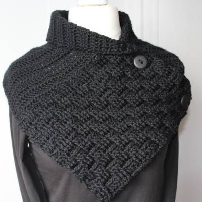 Häkelanleitung Schalkragen mit Flechtmuster, Webmuster