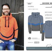 Hoodie Mr. Jona – PDF-Schnittmuster Gr. 44-64 | Sportlich & Modern | Kapuze mit Reißverschl inkl. Ebenen und Beamerdatei Bild 1