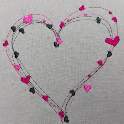 Stickdatei Herz Valentine – Filigranes Herzmotiv 18x18 & 20x20 cm für Valentinstag, Muttertag & Geschenke