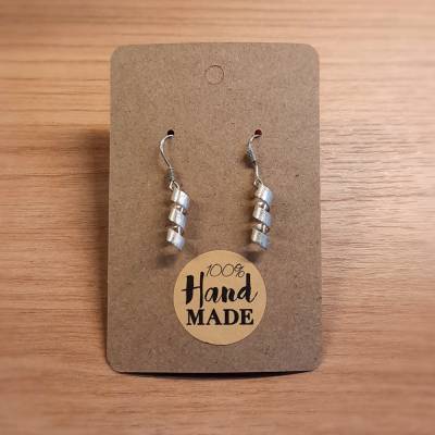 Ohrhänger Spiralen aus recyceltem Feinsilber (999)